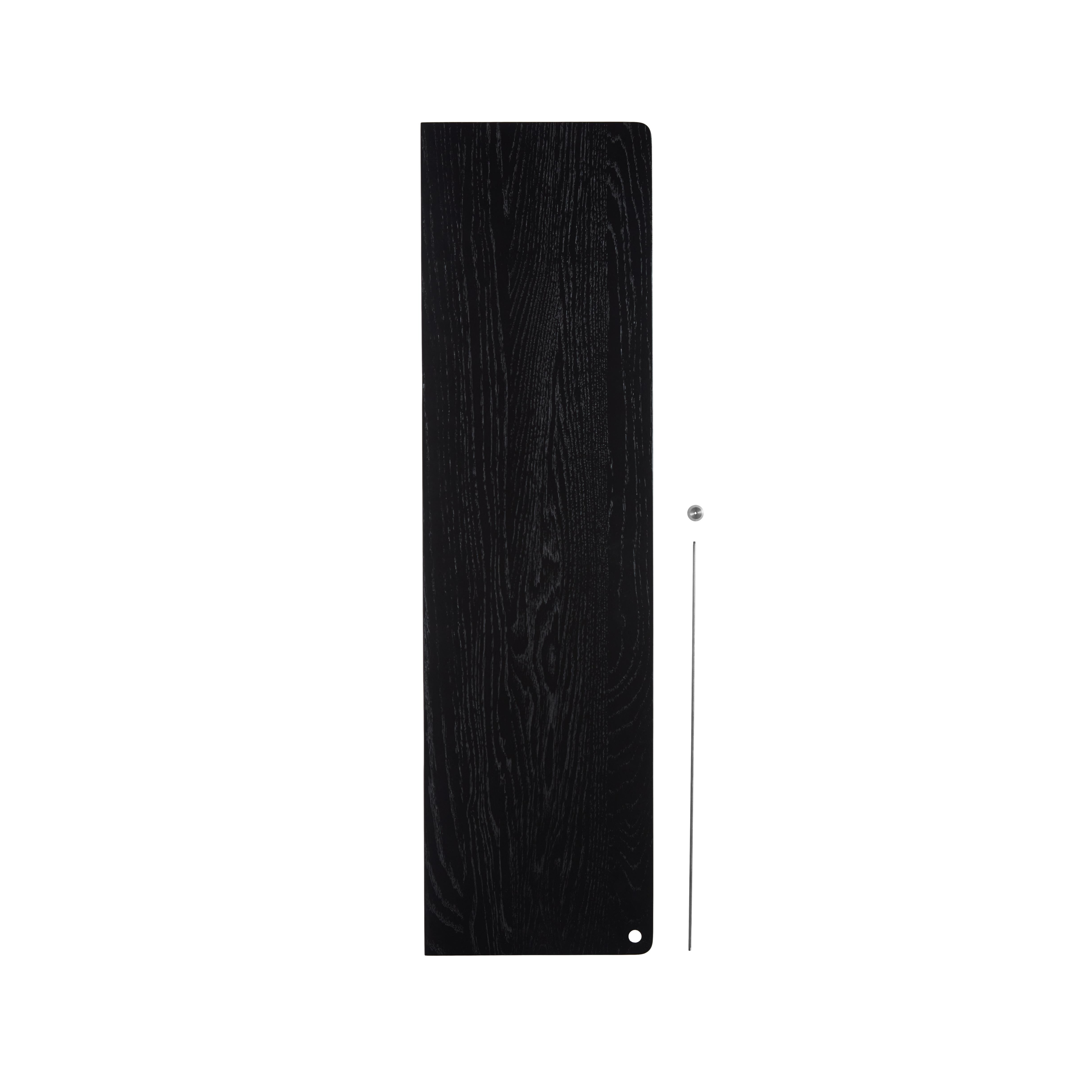 Stedge Ekstra Hylle 80 cm Svart Eik/Rustfritt Stål