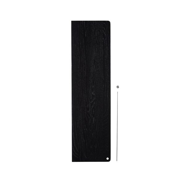Stedge Extra Regal 80 cm Schwarze Eiche/Edelstahl