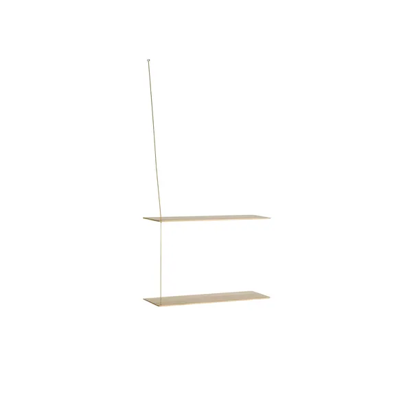 Stedge 2.0 Shelf 60 cm White Pigmented Oak/Brass