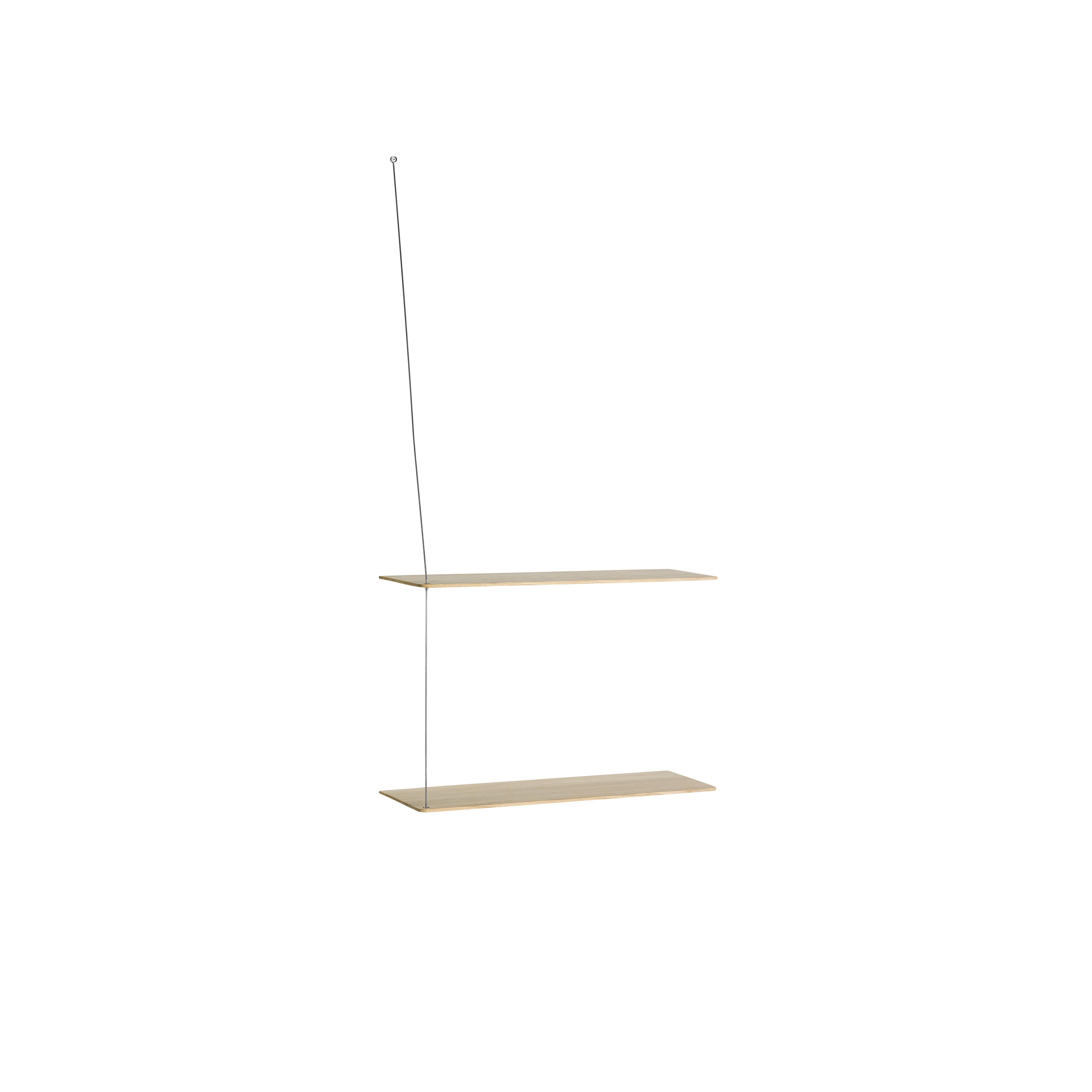 Stedge 2.0 Hylde 60 cm Hvidpigmenteret Eg/Rustfrit Stl