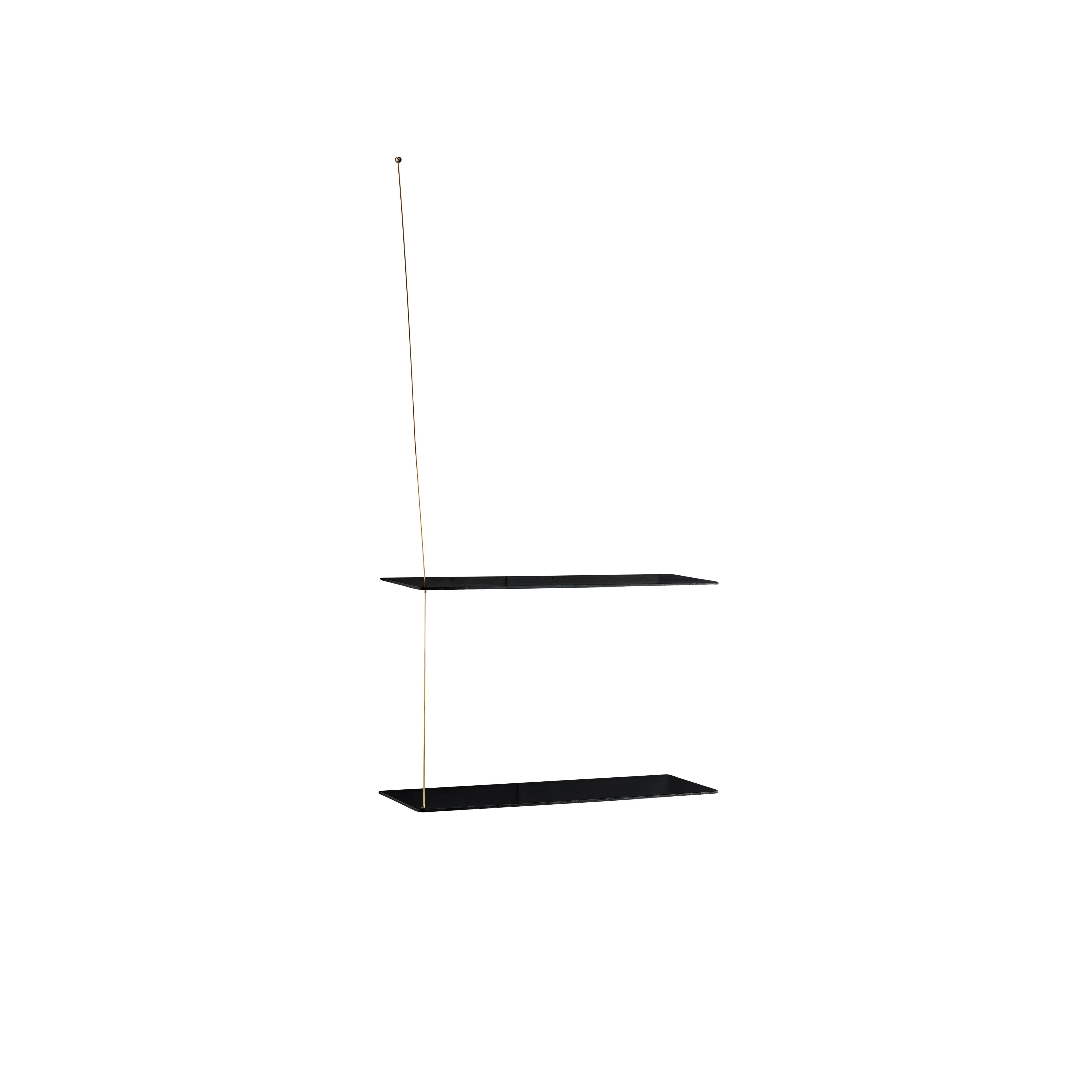 Stedge 2.0 Hylde 60 cm Sort Eg/Messing