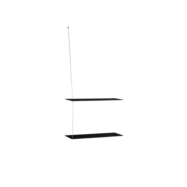 Stedge 2.0 Shelf 60 cm Black Oak/Brass