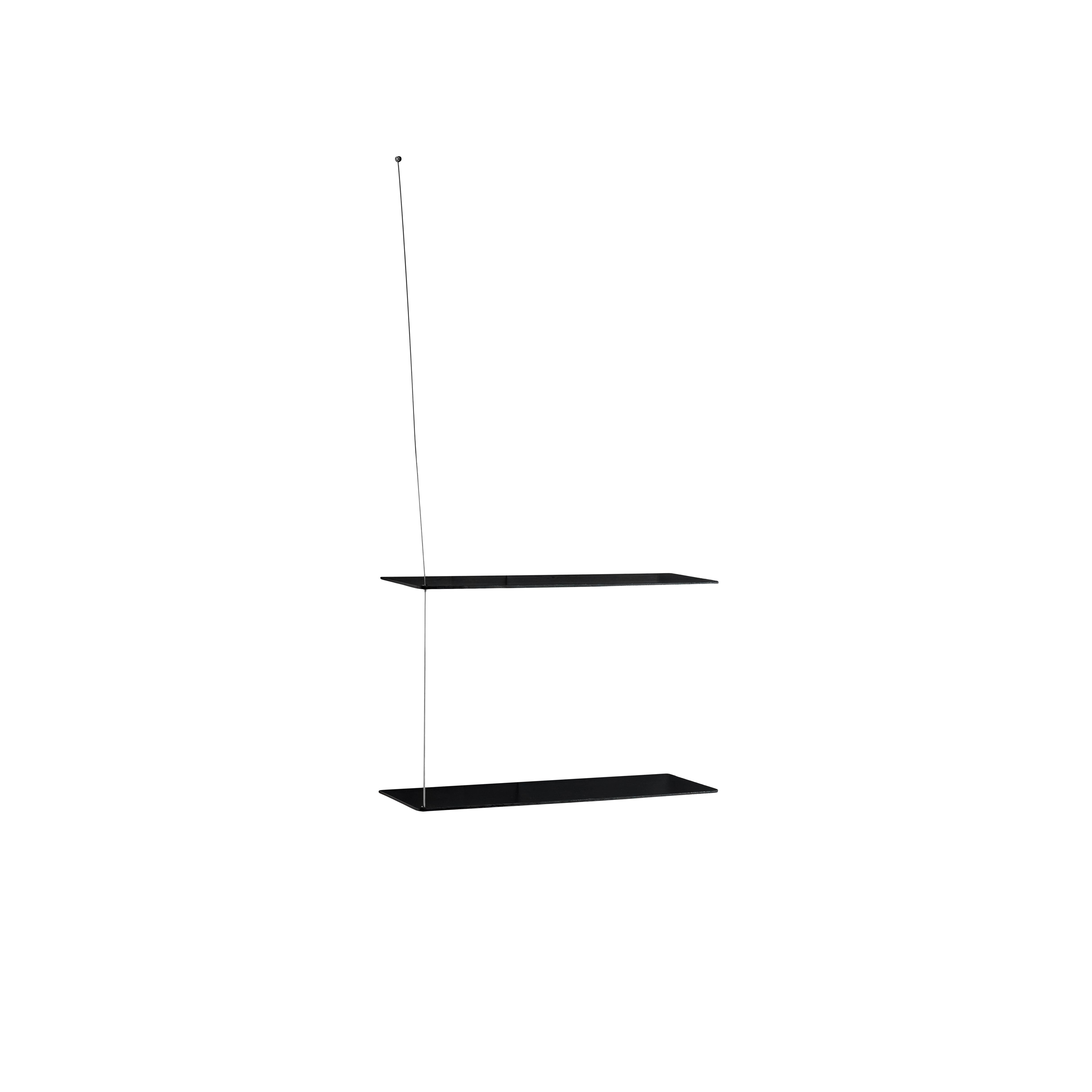 Stedge 2.0 Hylle 60 cm Svart Eik/Rustfritt Stål