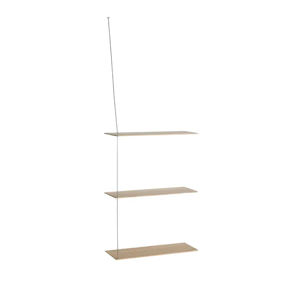 Stedge 3.0 Shelf 60 cm White Pigmented Oak/Stainless Steel