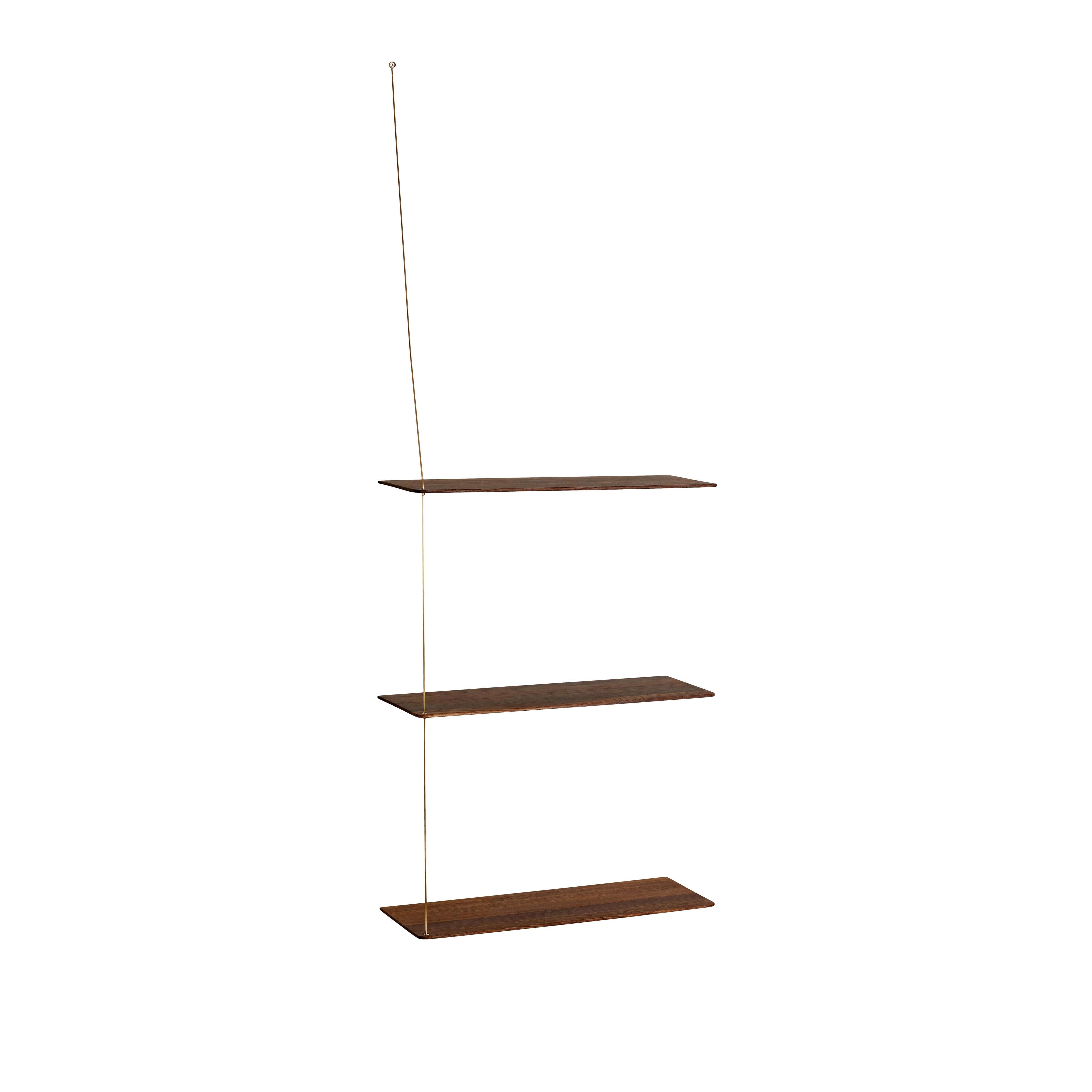 Stedge 3.0 Hylle 60 cm Røkt Eik/Messing