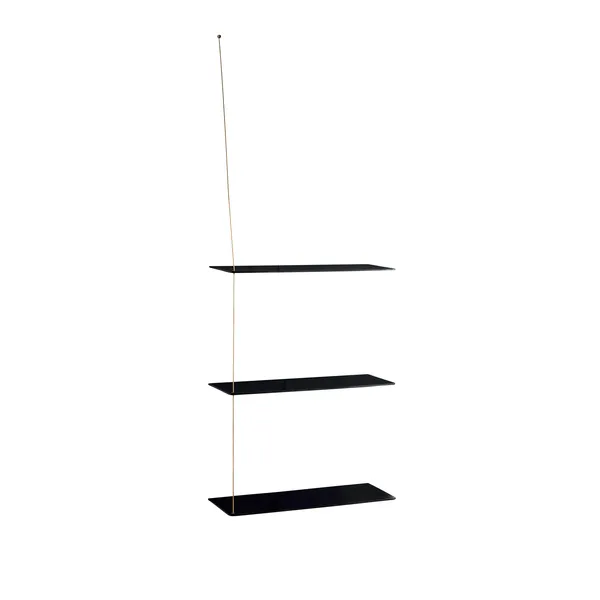 Stedge 3.0 Shelf 60 cm Black Oak/Brass