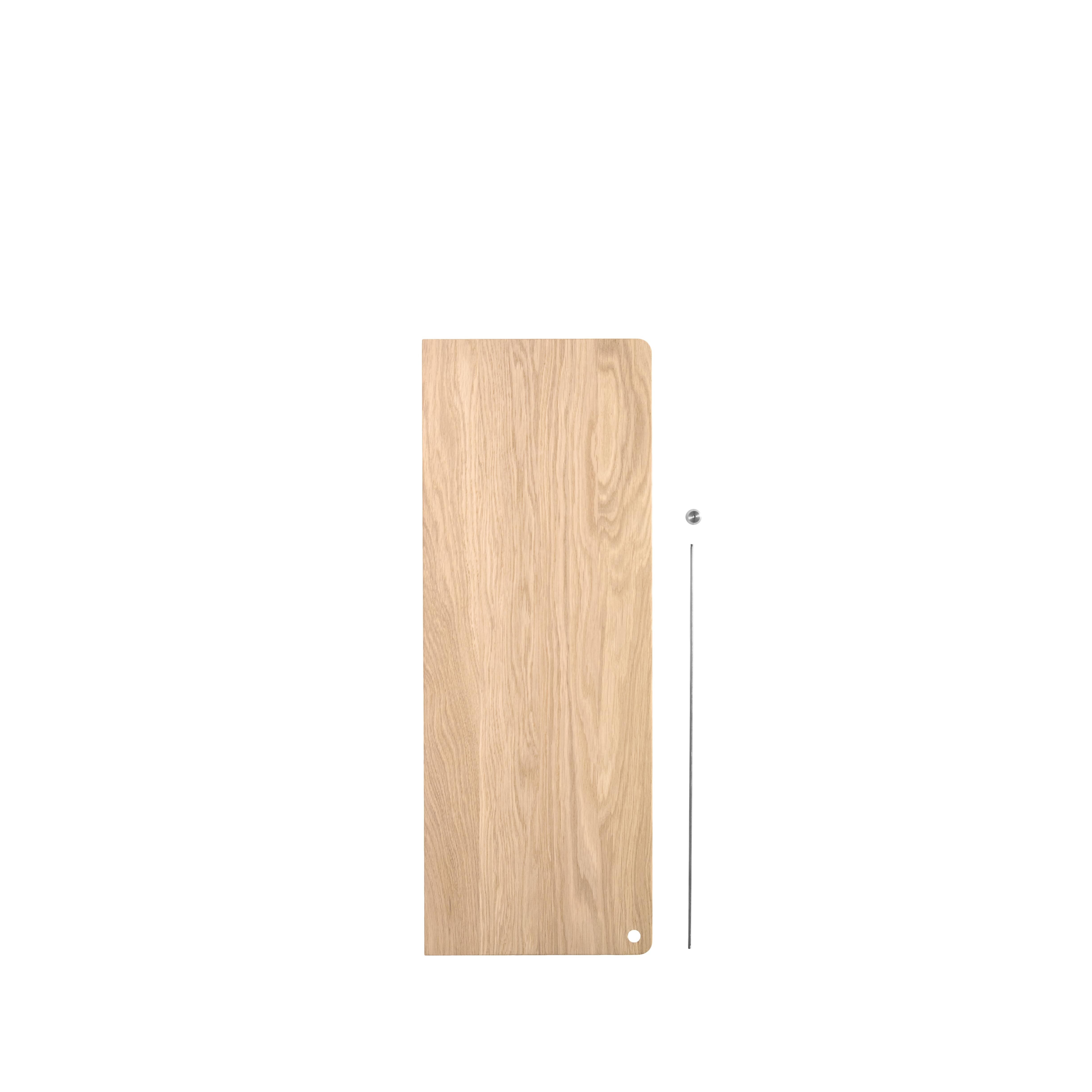 Stedge Ekstra Hylde 60 cm Hvidpigmenteret Eg/Rustfrit Stl