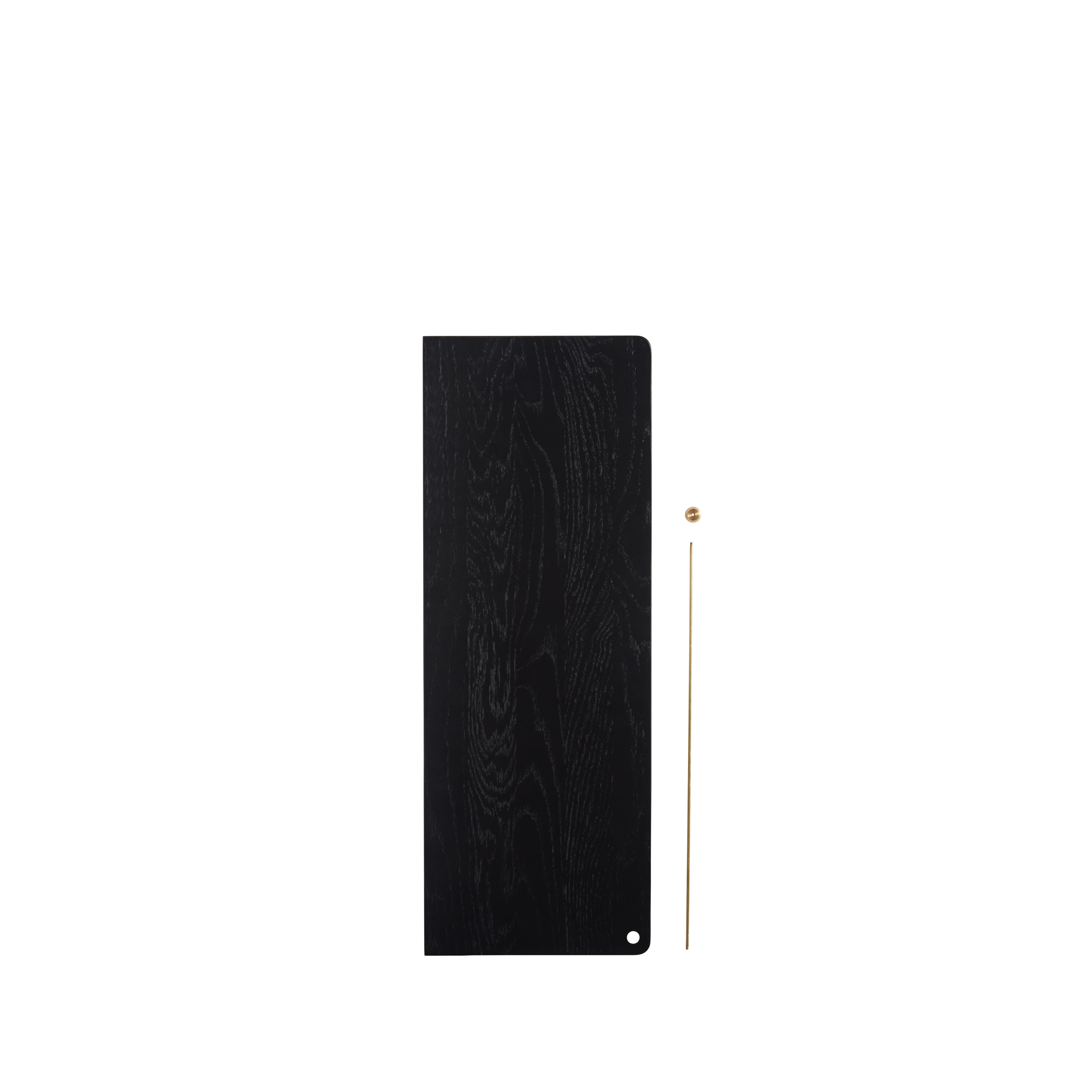Stedge Ekstra Hylle 60 cm Svart Eik/Messing