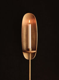 Agapé Floor Candle Holder Brass Finish