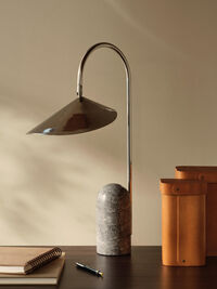 Arum Lampe de Table Acier Inoxydable