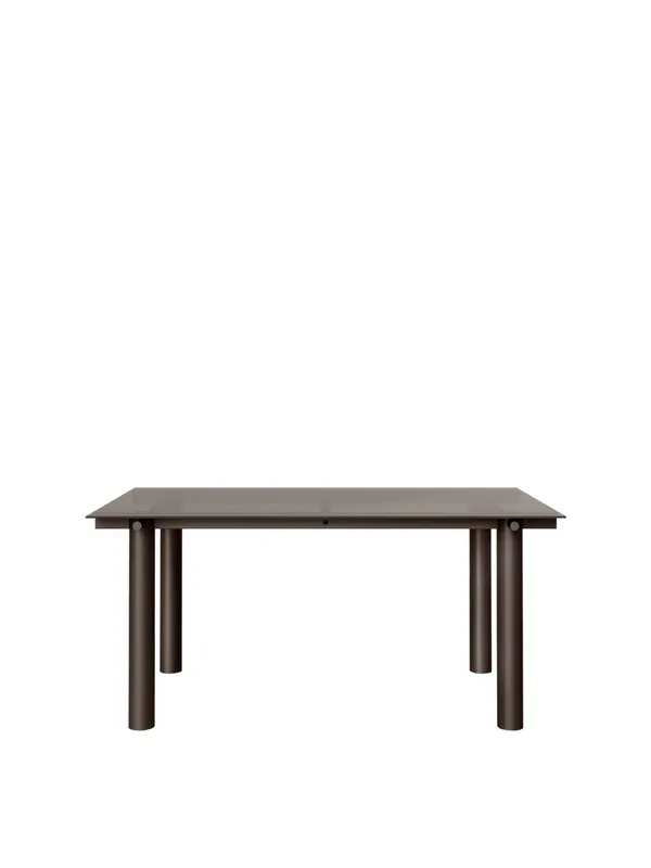 Atura Spisebord 160x90 cm Dark Chocolate/Tinted Glass