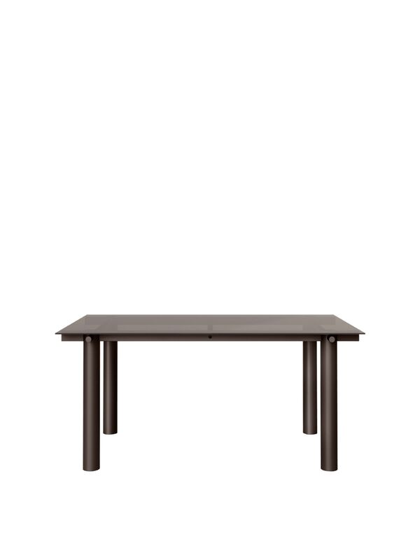 Atura Spisebord 160x90 cm Dark Chocolate/Tinted Glass