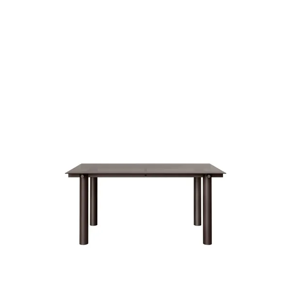Atura Spisebord 160x90 cm Dark Chocolate/Tinted Glass