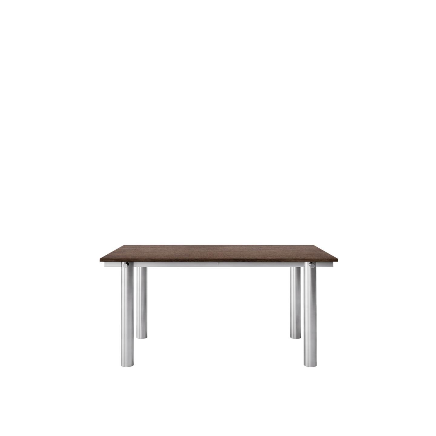 Atura Spisebord 160x90 cm Rustfritt Stål/Dark Stained