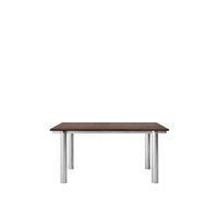 Atura Dining Table 160x90 cm Stainless Steel/Dark Stained