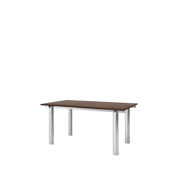 Atura Dining Table 160x90 cm Stainless Steel/Dark Stained