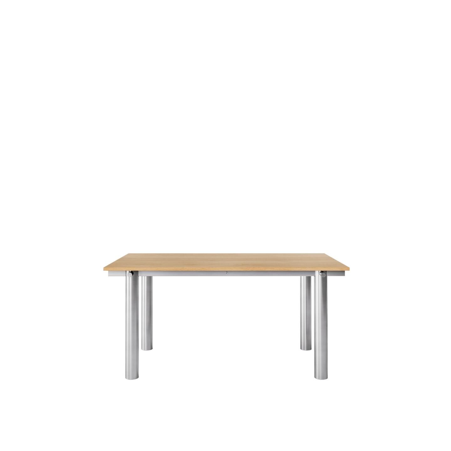 Atura Spisebord 160x90 cm Rustfritt Stål/Natur Eik