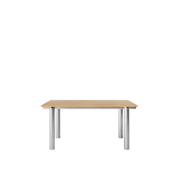 Atura Dining Table 160x90 cm Stainless Steel/Natural Oak
