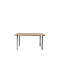 Atura Dining Table 160x90 cm Stainless Steel/Natural Oak