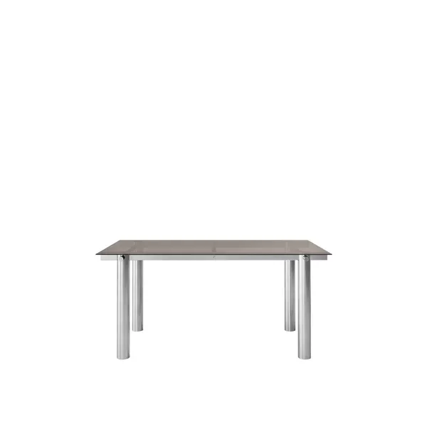 Atura Dining Table 160x90 cm Stainless Steel/Tinted Glass