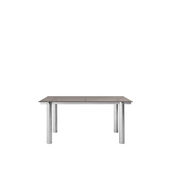 Atura Tavolo da Pranzo 160x90 cm Acciaio Inox/Tinted Glass