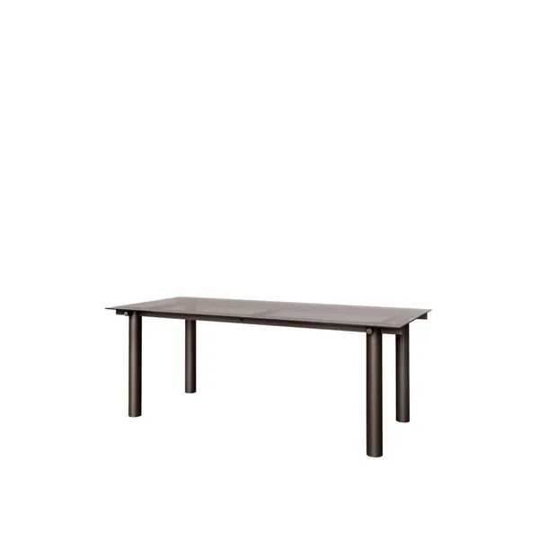 Atura Esstisch 200x90 cm Dark Chocolate/Tinted Glass