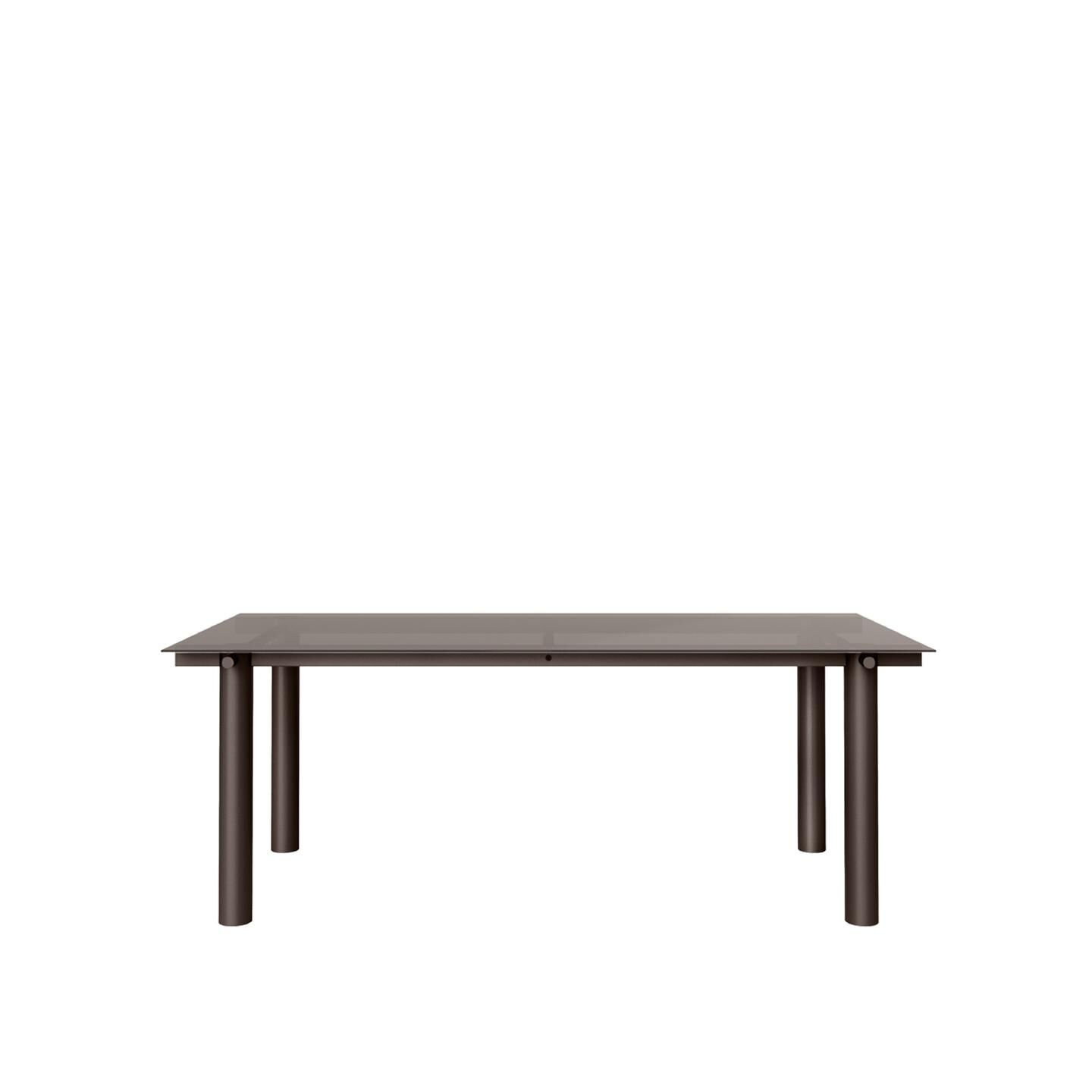 Atura Spisebord 200x90 cm Dark Chocolate/Tinted Glass