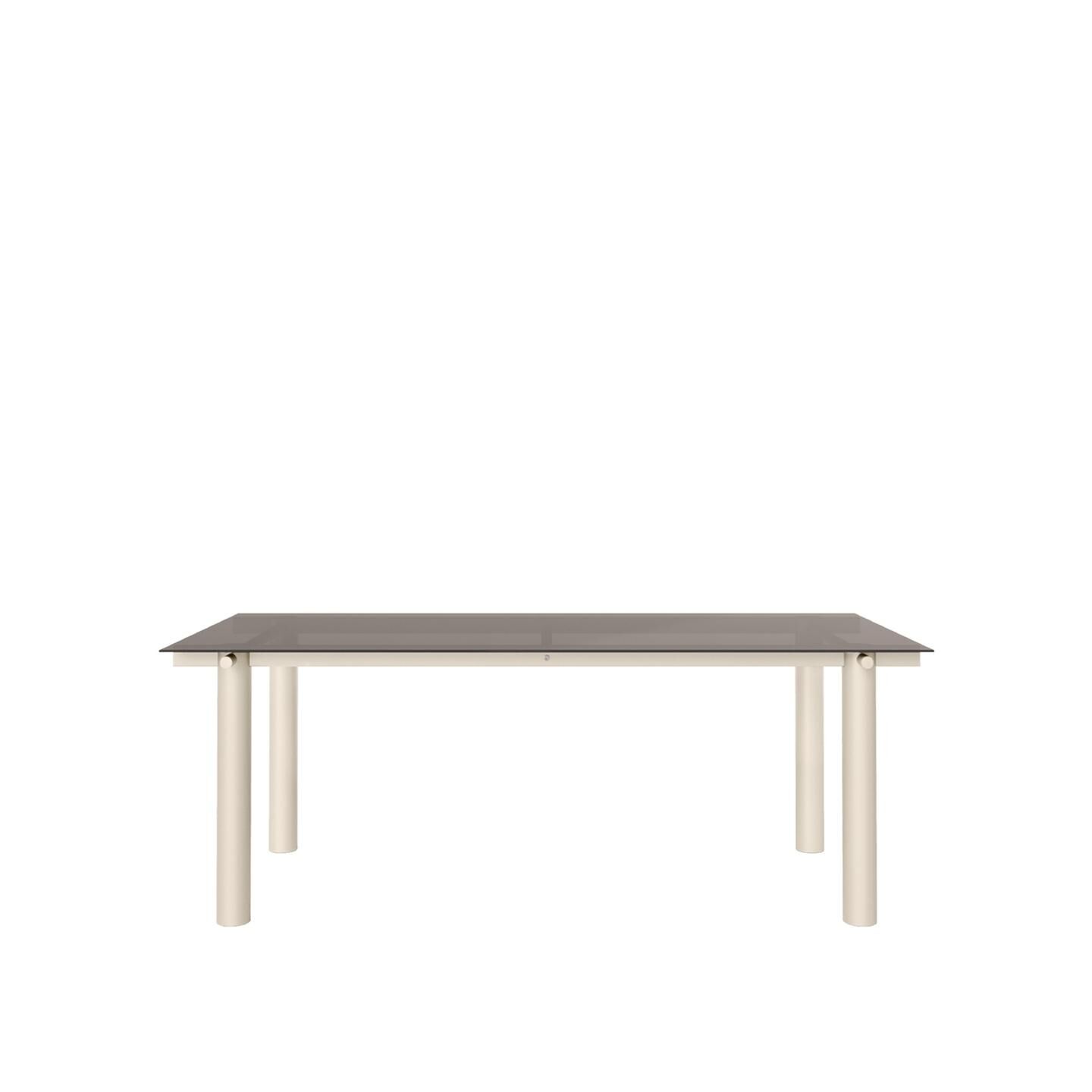 Atura Spisebord 200x90 cm Light Cashmere/Tinted Glass