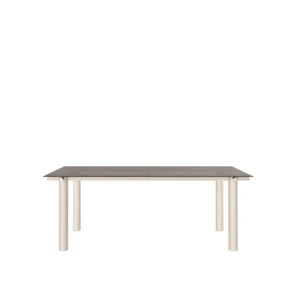 Atura Esstisch 200x90 cm Light Cashmere/Tinted Glass