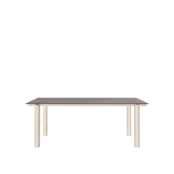 Atura Esstisch 200x90 cm Light Cashmere/Tinted Glass