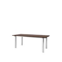 Atura Dining Table 200x90 cm Stainless Steel/Dark Stained