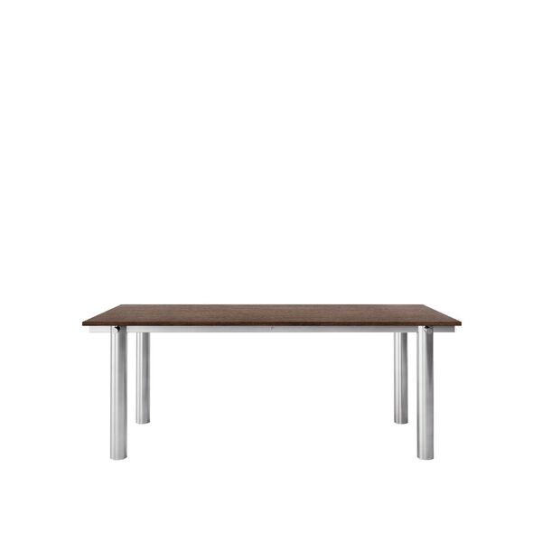 Atura Spisebord 200x90 cm Rustfritt Stål/Dark Stained