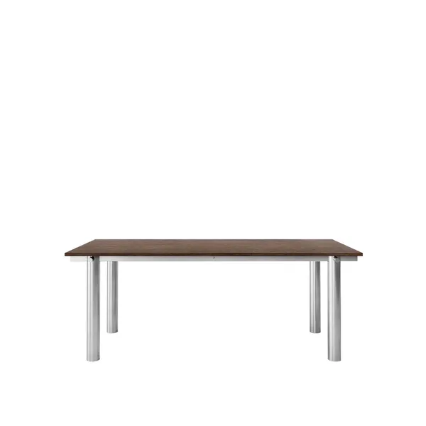 Atura Dining Table 200x90 cm Stainless Steel/Dark Stained