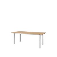 Atura Esstisch 200x90 cm Edelstahl/Natur Eiche