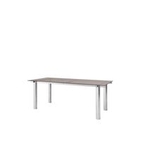 Atura Dining Table 200x90 cm Stainless Steel/Tinted Glass