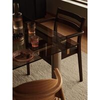 Atura Dining Table 200x90 cm Stainless Steel/Tinted Glass