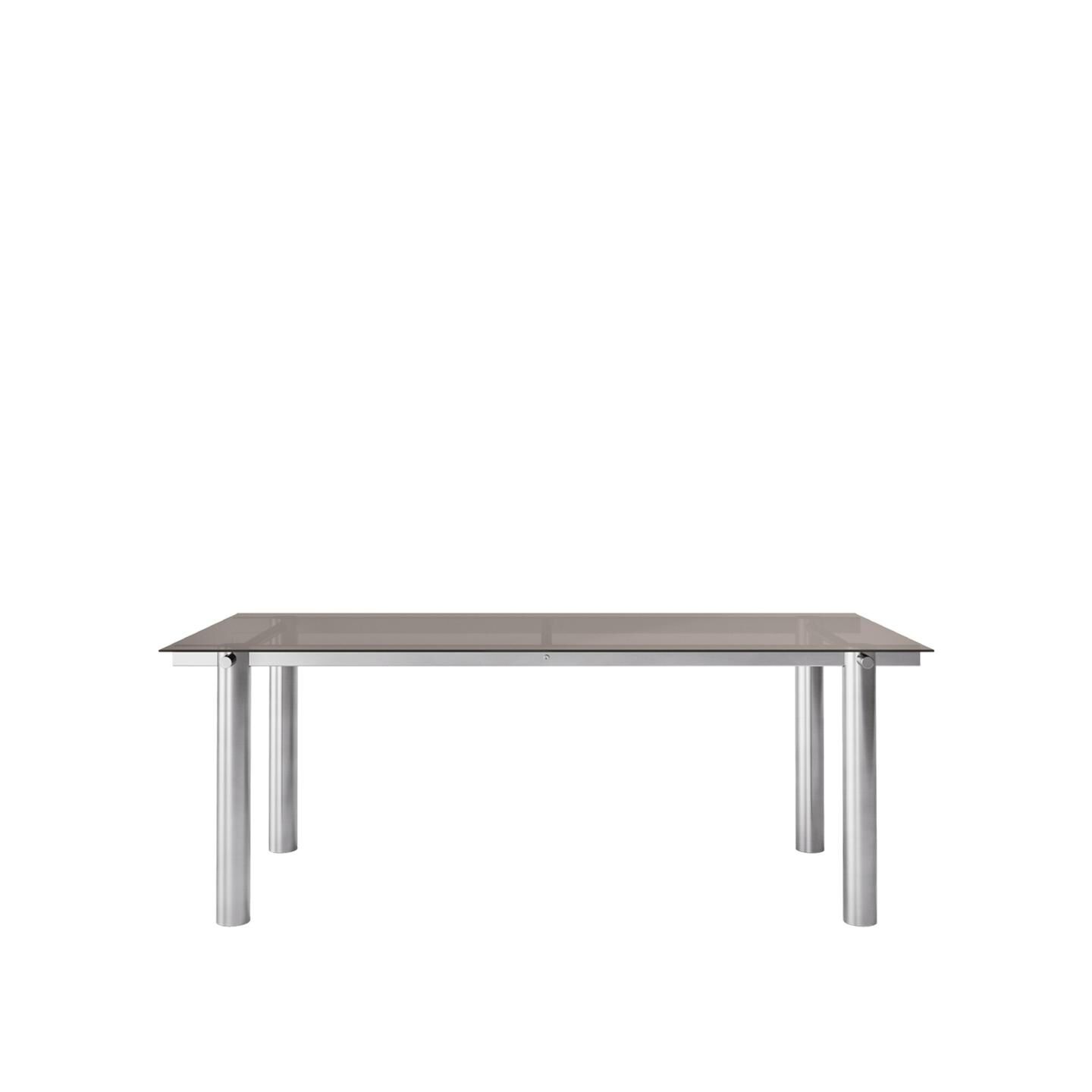 Atura Spisebord 200x90 cm Rustfritt Stål/Tinted Glass