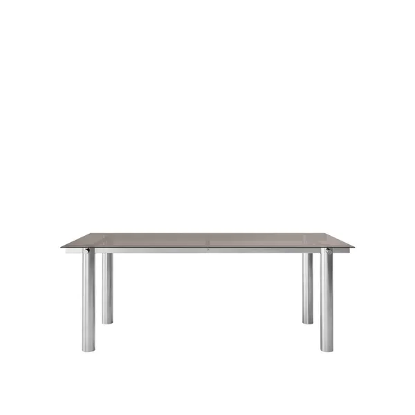 Atura Dining Table 200x90 cm Stainless Steel/Tinted Glass