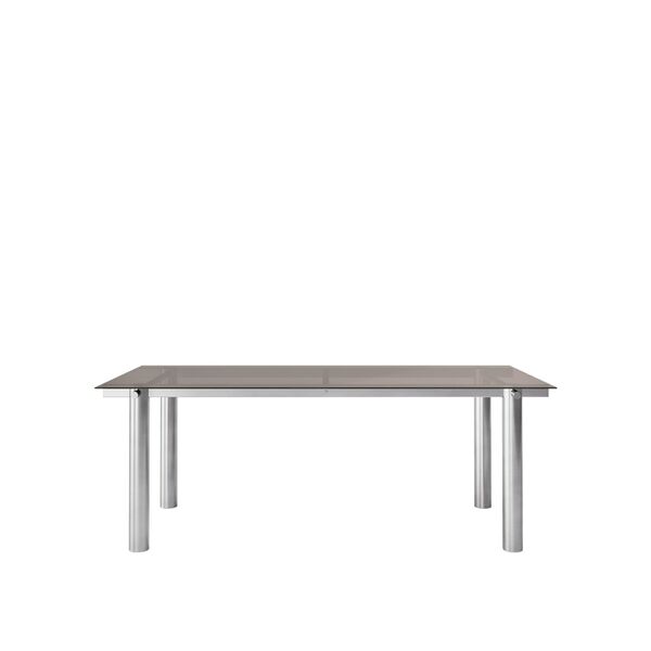 Atura Matbord 200x90 cm Rostfritt Stål/Tinted Glass