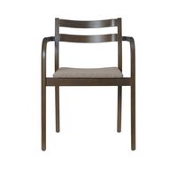 Boda Dining Chair With Armrests Upholstered Rugged Bouclé C/M Beech/Natural