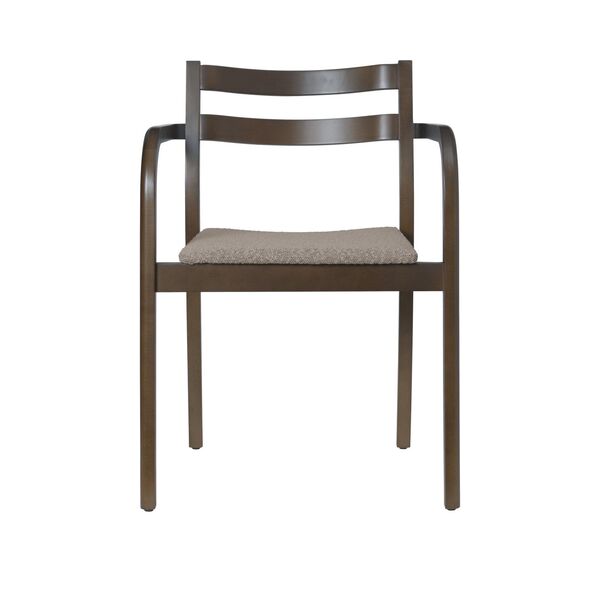 Boda Eetkamerstoel Met Armleuningen Beklede Rugged Bouclé C/M Beuken/Natural