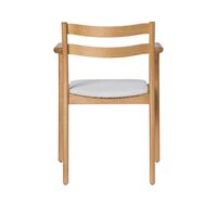 Boda Dining Chair With Armrests Upholstered Rugged Bouclé C/M Oak/Off-White