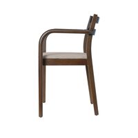 Boda Dining Chair With Armrests Upholstered Soft Bouclé Beech/Natural