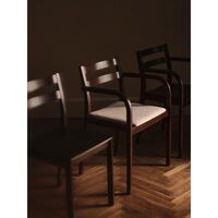 Boda Dining Chair With Armrests Upholstered Soft Bouclé Beech/Natural