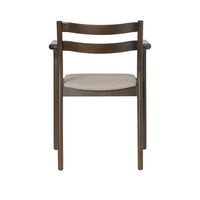 Boda Dining Chair With Armrests Upholstered Soft Bouclé Beech/Natural