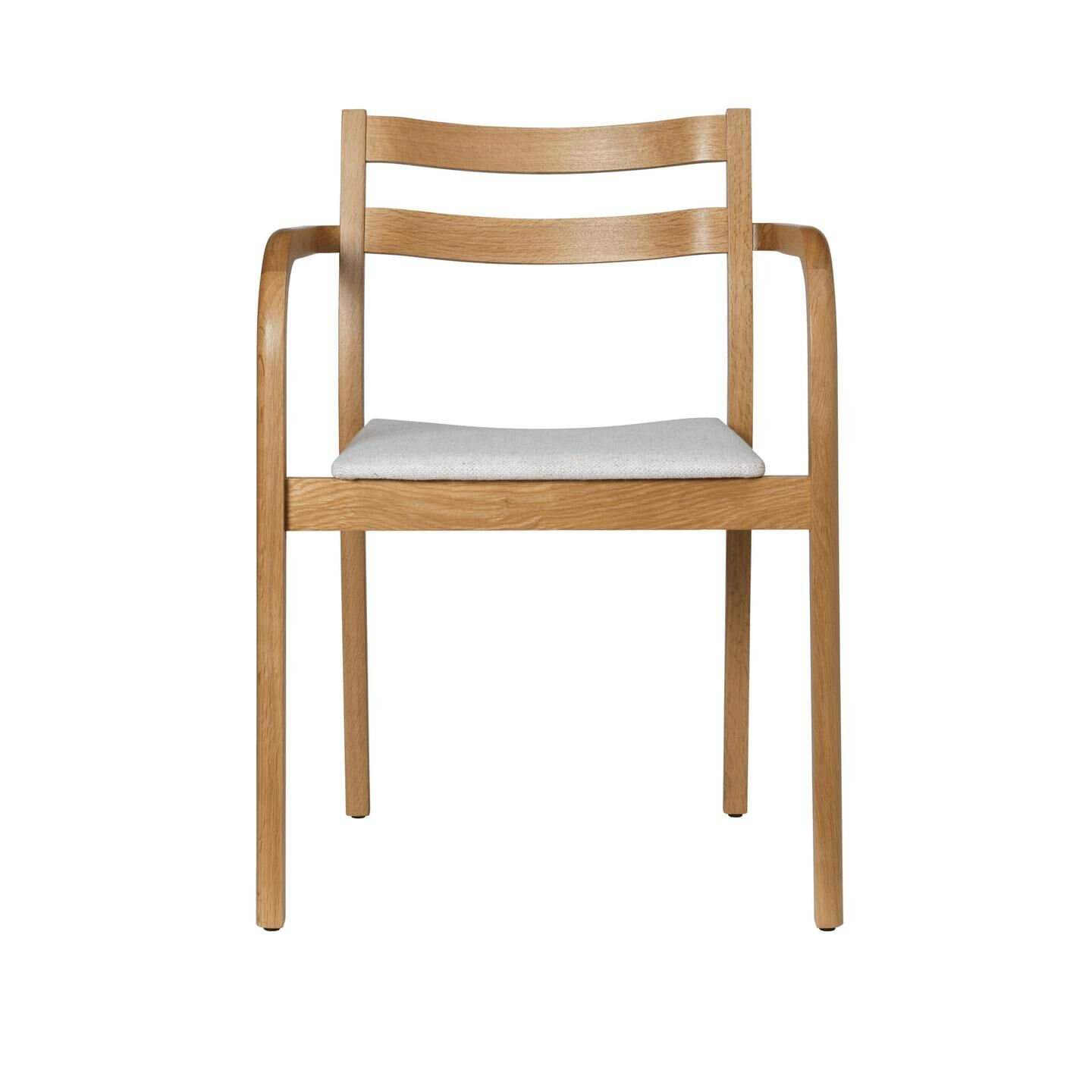 Boda Spisestol Med Armlener Polstret Staple Natur Eik/Off-White