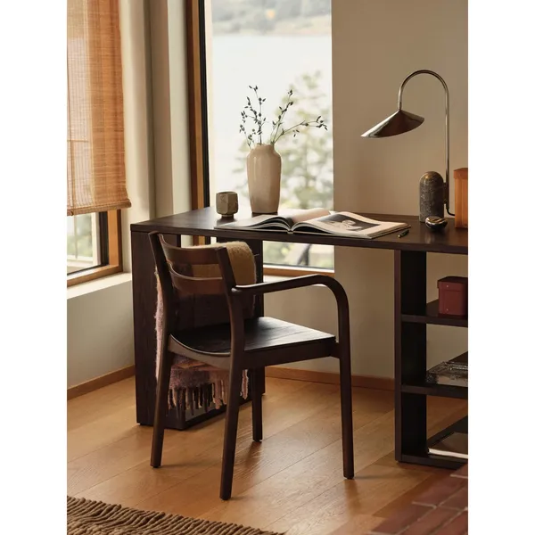 Boda Dining Chair With Armrests Dark Stained Beech