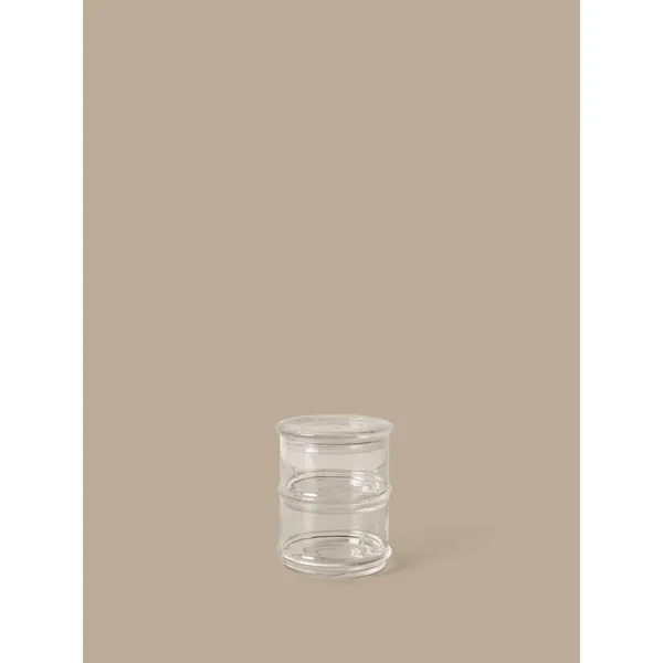 Boya Stackable Containers Ø10.5 cm Set of 2 Clear With Bubbles
