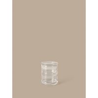 Boya Stackable Containers Ø10.5 cm Set of 2 Clear With Bubbles