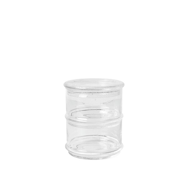 Boya Stackable Containers Ø10.5 cm Set of 2 Clear With Bubbles